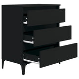 Sideboard Black 60x35x70 cm Engineered Wood - Close-Up Angle
