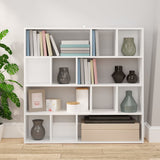 Book Cabinet/Room Divider White 105x24x102 cm - Side View