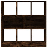 Book Cabinet Smoked Oak 97.5x29.5x100 cm Engineered Wood - Top-Down View