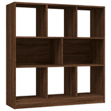 Book Cabinet Brown Oak 97.5x29.5x100 cm Engineered Wood - Front View