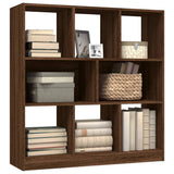 Book Cabinet Brown Oak 97.5x29.5x100 cm Engineered Wood - Side View
