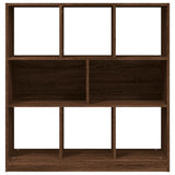 Book Cabinet Brown Oak 97.5x29.5x100 cm Engineered Wood - Top-Down View