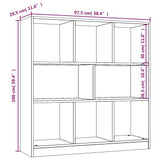 Book Cabinet Brown Oak 97.5x29.5x100 cm Engineered Wood - Close-Up Angle