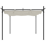 Pergola with Retractable Roof Cream 295x292x230 cm