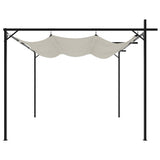 Pergola with Retractable Roof Cream 295x292x230 cm - Top-Down View