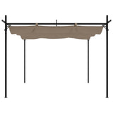 Pergola with Retractable Roof Taupe 295x292x230 cm