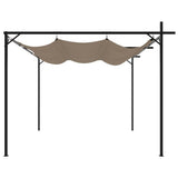 Pergola with Retractable Roof Taupe 295x292x230 cm - Top-Down View