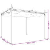 Pergola with Retractable Roof Taupe 295x292x230 cm - Low Angle