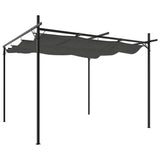 Pergola with Retractable Roof Anthracite 295x292x230 cm - Front View