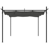 Pergola with Retractable Roof Anthracite 295x292x230 cm