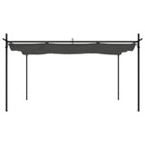 Pergola with Retractable Roof Anthracite 395x292x230 cm