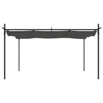 Pergola with Retractable Roof Anthracite 395x292x230 cm