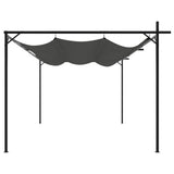Pergola with Retractable Roof Anthracite 395x292x230 cm