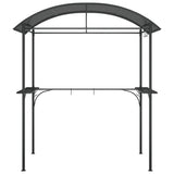 BBQ Gazebo with Side Shelves Anthracite 220x115x230 cm Steel