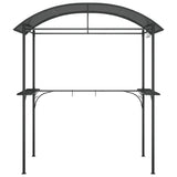 BBQ Gazebo with Side Shelves Anthracite 220x115x230 cm Steel - Side View