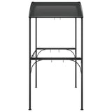 BBQ Gazebo with Side Shelves Anthracite 220x115x230 cm Steel - Top-Down View