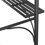 BBQ Gazebo with Side Shelves Anthracite 220x115x230 cm Steel - Rear View
