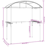 BBQ Gazebo with Side Shelves Anthracite 220x115x230 cm Steel - Close-Up Angle