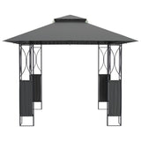 Gazebo with Roof Anthracite 300x300x270 cm Steel - Side View