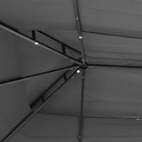 Gazebo with Roof Anthracite 400x300x270 cm Steel - 45-Degree Angle