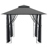 Gazebo with Sidewalls Anthracite 300x300x270 cm Steel - Top-Down View