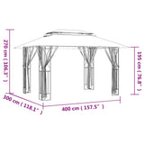 Gazebo with Sidewalls Anthracite 400x300x270 cm Steel