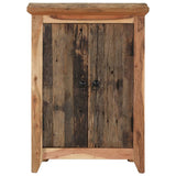Sideboard 55x33x75 cm Solid Wood Acacia and Reclaimed - Front View