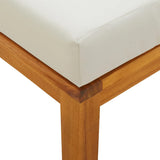 Garden Stools with Cushions 2 pcs 40x40x42 cm Solid Wood Acacia - Rear View