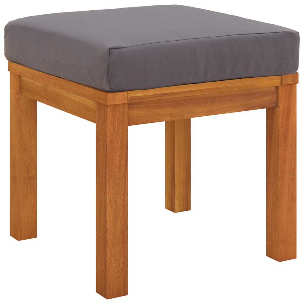 Garden Stools with Cushions 2 pcs 40x40x42 cm Solid Wood Acacia