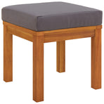 Garden Stools with Cushions 2 pcs 40x40x34 cm Solid Wood Acacia