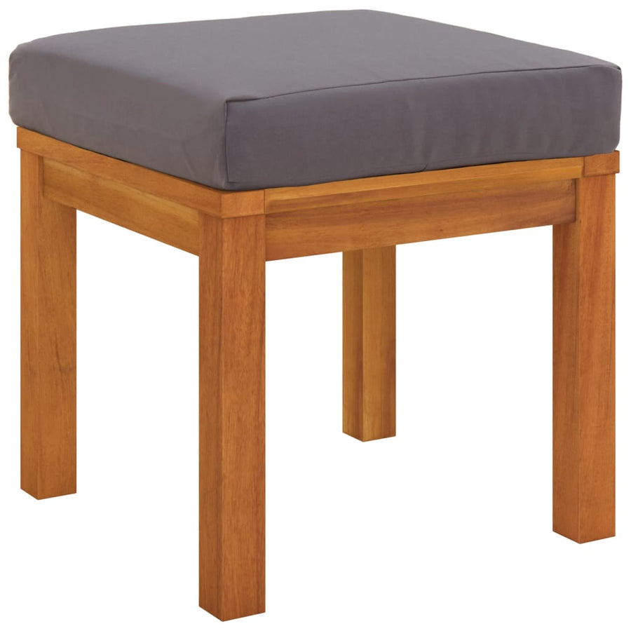 Garden Stools with Cushions 2 pcs 40x40x34 cm Solid Wood Acacia
