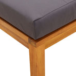 Garden Stools with Cushions 2 pcs 40x40x34 cm Solid Wood Acacia