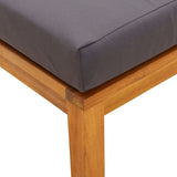 Garden Stools with Cushions 2 pcs 40x40x42 cm Solid Wood Acacia - Rear View