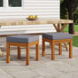 Garden Stools with Cushions 2 pcs 40x40x34 cm Solid Wood Acacia