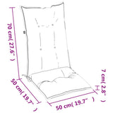 Garden Highback Chair Cushions 6 pcs Grey 120x50x7 cm Fabric - Extra Image