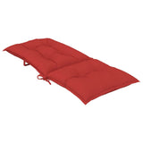 Garden Highback Chair Cushions 4 pcs Red 120x50x7 cm Fabric