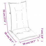 Garden Highback Chair Cushions 4 pcs Red 120x50x7 cm Fabric - Extra Image
