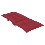 Garden Highback Chair Cushions 4 pcs Wine Red 120x50x7 cm Fabric