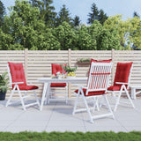 Garden Highback Chair Cushions 4 pcs Wine Red 120x50x7 cm Fabric