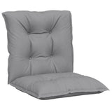 Garden Lowback Chair Cushions 4 pcs Grey 100x50x7 cm Fabric