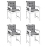 Garden Lowback Chair Cushions 4 pcs Grey 100x50x7 cm Fabric