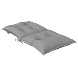 Garden Lowback Chair Cushions 4 pcs Grey 100x50x7 cm Fabric
