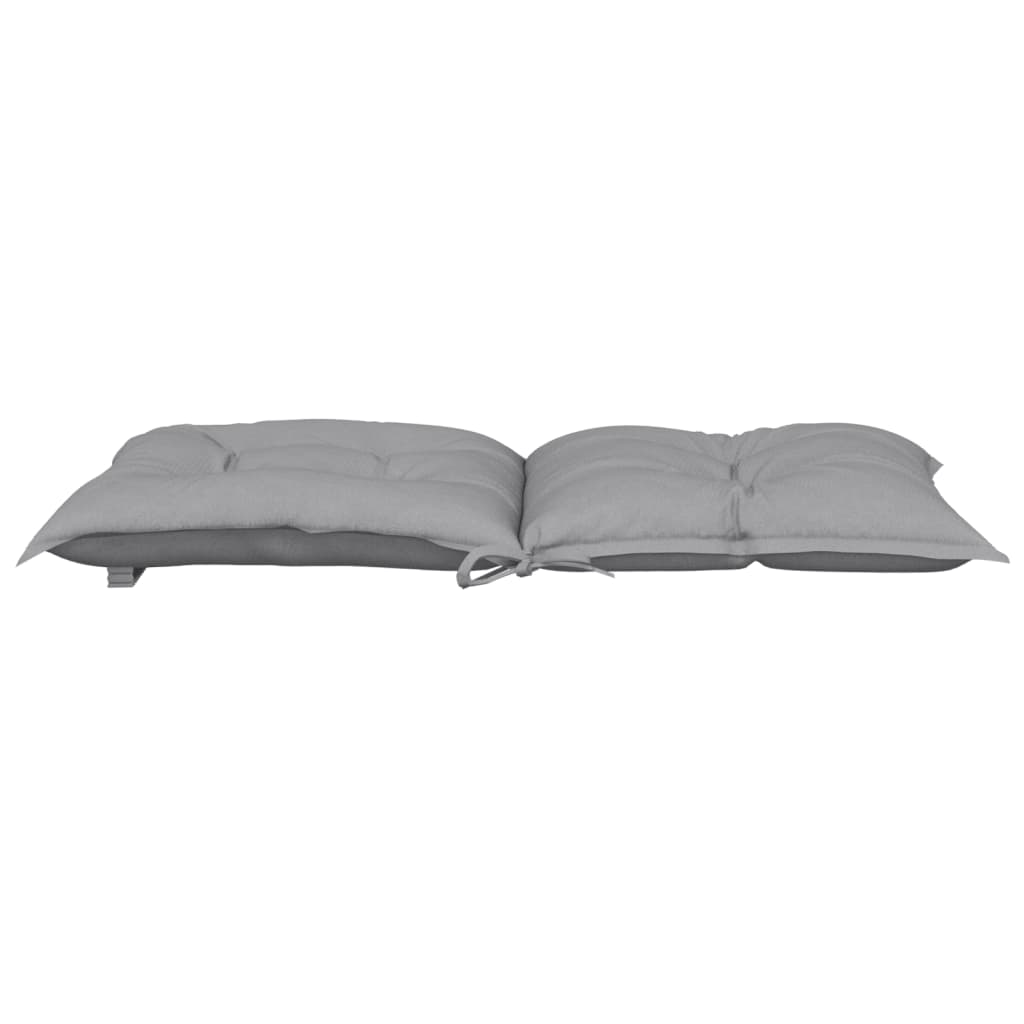 Garden Lowback Chair Cushions 4 pcs Grey 100x50x7 cm Fabric