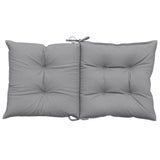 Garden Lowback Chair Cushions 4 pcs Grey 100x50x7 cm Fabric