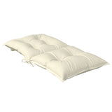 Garden Lowback Chair Cushions 4 pcs Cream 100x50x7 cm Fabric - 45-Degree Angle