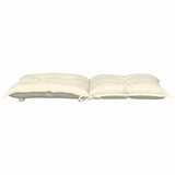 Garden Lowback Chair Cushions 4 pcs Cream 100x50x7 cm Fabric