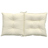 Garden Lowback Chair Cushions 4 pcs Cream 100x50x7 cm Fabric