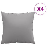 Sofa Cushions 4 pcs Grey 50x50 cm Fabric - Front View