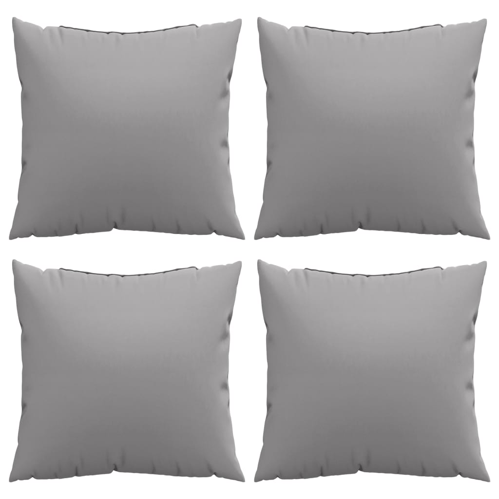 Sofa Cushions 4 pcs Grey 50x50 cm Fabric