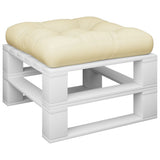 Pallet Cushion Cream 50x50x12 cm Fabric - Side View